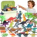 34PCS Dinosaur Toys for Kids 3-5 with Storage Box,Realistic Dinosaur Figures for Kids 3-5 Years Old,Birthday Gift for Boys Girls