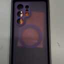 CANSHN Designed for Samsung Galaxy S25 Ultra Case (2025) [Full Camera Protection] [Compatible with Magsafe] Translucent Matte Back Protective Phone Cover, Deep Purple