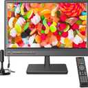17 inch TV,Small HD Widescreen LED with Antenna,Digital ATSC Tuner-Free HD Local Channels,HDMI VGA USB Port,12 Volt Charger Cable/AC Power TV for Camping,Caravan and Kitchen