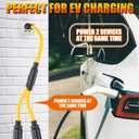 3FT 6-20 Y Splitter Compatible with NEMA 6-20P Male Plug to 2X 6-20/6-15R Female Receptacle, 20 Amp 3 Prong Y Splitter Outlet Extension Cord for EV Dryer, Heavy Duty 10/3 AWG, 250V, 5000W