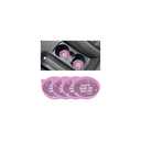 Zpana 4PCS Bling Car Cup Holder Coaster, Anti-Slip Silicone Vehicle Insert Mat with Crystal Rhinestone, 2.75 Inch Diamond Auto Drink Cup Coasters Accessories, Universal Fit (Pink)