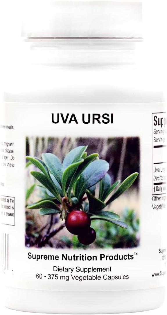 Supreme Nutrition Uva Ursi, 60 Pure Bearberry Vegetarian Capsules (bbd: 05/2028)