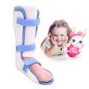 Kids AFO Drop Foot Brace Baby Ankle Foot Orthosis Night Splint for Children Toddler Pediatric Strephenopodia Support Strephexopodia Splint Walking with Shoes or Sleeping (Medium-Left) (White)