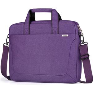 BAFFINA 17 17.3 Inch Laptop Shoulder Bag for Men Women,Waterproof Computer Carrying Case Messenger Bag with Strap for 17-18" HP Dell,Laptop Briefcase for Office business Travel College School,Purple