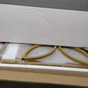 GiftGo Narrow Sofa Table 47.2 Inch, Industrial Sofa Table Behind Couch, Vintage Entry Console Table with Storage for Entryway, Living Room, Foyer, Elegant Design (White and Gold, 47.2)