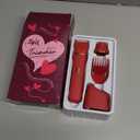 Electric Bikini Trimmer for Women - Waterproof Pubic Hair Trimmer & Facial Shaver, Rechargeable Cordless Electric Razor with Ceramic Blades, IPX7 Shower-Safe for Sensitive Skin, Gifts for Women (Red)