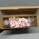 6 Set Artificial Cherry Blossom Branches with 6 Set White Metal Vases 14.17 Inches Pink Cherry Blossom Stems Faux Silk Flowers Decorative Branches for Vase Spring Summer Home Decor Indoor