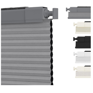 SUNOFF Cordless No Drill Blackout Cellular Shades, 21" W x 64" H, Grey