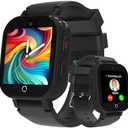 Phyulls 4G Kids Smart Watch Boys with GPS Tracker & Video Calling Texting, Waterproof Smartwatches Age 4-12, One-Key SOS Call Voice Chat WiFi Alarm Sport Pedometer GPS Tracker Watch