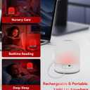 670nm Red Light for Sleep, 100% Blue Light Blocking, 360 Red Night Light Lamp with Remote & Touch Control, Dimmable, 4 Timers, Melatonin Promoting Natural Sleep Aid for Bedside Bedroom, Baby Nursery