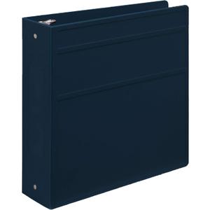Carstens 3-Inch Heavy Duty 3-Ring Binder - Side Opening, Navy Blue, Durable Plastic, Precision No-Gap Rings, Waterproof Cover, No Pockets, Holds 400 US Letter Sheets, BPA-Free, Made in USA (1749-3R) (Individual)
