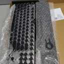 AULA F2088 Typewriter Style Mechanical Gaming Keyboard Wired,Blue Switches,Rainbow LED Backlit,Removable Wrist Rest,Media Control Knob,Retro Punk Round Keycaps,USB Wired Computer Keyboard