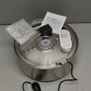 Homtyler Stainless Steel Cat Water Fountain,Pet Water Fountain 4L/135oz Large Capacity,Dog Water Dispenser with Water Level Window, Multiple Filtration, Quiet Automatic Pet Fountain Easy Clean,2Faucet