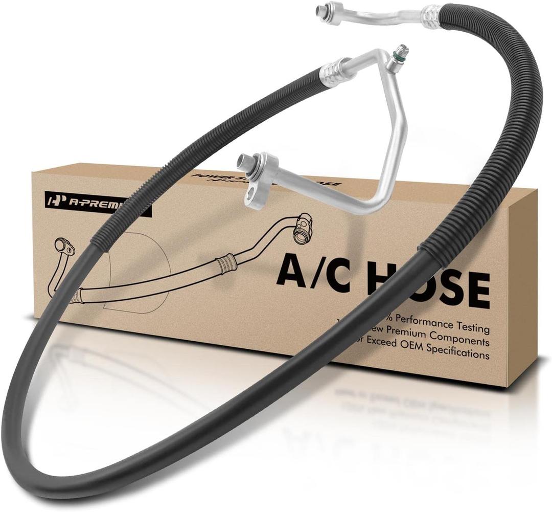 A-Premium A/C Discharge Line Hose Assembly Compatible with Chevrolet Express 1500/2500/3500/4500/Cargo/Pasajeros & GMC Savana 1500/2500/3500/4500, Compressor to Condenser
