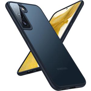 TORRAS Shockproof Galaxy S22 Plus Case, Military Grade Drop Tested, Translucent Matte, Slim Protective, 5G Guardian, Black