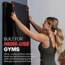 SPRI Hanging Exercise Mats for Gyms, Closed-Cell Foam Yoga & Fitness Mats with Grommets, Thick Workout Mats for Studios & Group Fitness Classes, Wall Rack Mat Holder Storage, Black