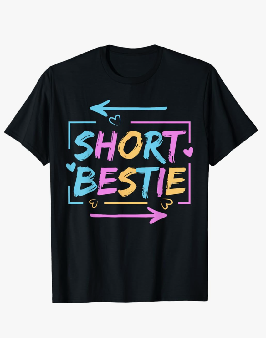 Best Friend Matching Tall Short Bestie Besties Matching BFF TShirt Small