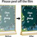4x6 Acrylic Sign Holders 8 Pack Gold Table Number Holder for Wedding Picture Frame Double Sided Table Menu Stands with Vertical Stand, Photos and Art Display