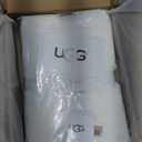 UGG Adalee Faux Fur Throw Blanket Luxury Lightweight Cozy Soft Throw for Couch Bed or Chair Hypoallergenic Machine Washable Double-Sided Fluffy Blanket Home Decor, 50-inch x 70-inch, Natural White