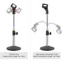Eison Microphone Stand Desk Mic Stand Desktop Tabletop Microphone Stand with Gooseneck Mic Clip 5/8" Male to 3/8" Female Screw for Blue Yeti Snowball Christmas gift