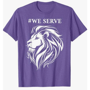 Lions Club International We Serve Lions T-Shirt, Purple Heather, L
