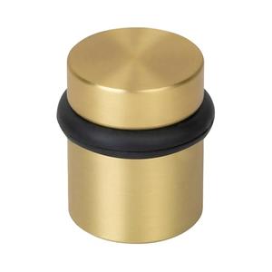 MEGA HANDLES Floor Door Stopper - Gold Door Stopper Quickly Installed Wall Protector, Wall Protectors from Door Knobs, Door Stop Floor Mount with mounting Hardware Included - Satin Brass - 1.5 Inch
