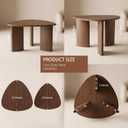 Honyee Nesting Coffee Table Set of 2, Modern Walnut Wood Veneer Coffee Table and Side Table Set for Living Room, Small End Table Set with Flexible Use and Space-Saving Design