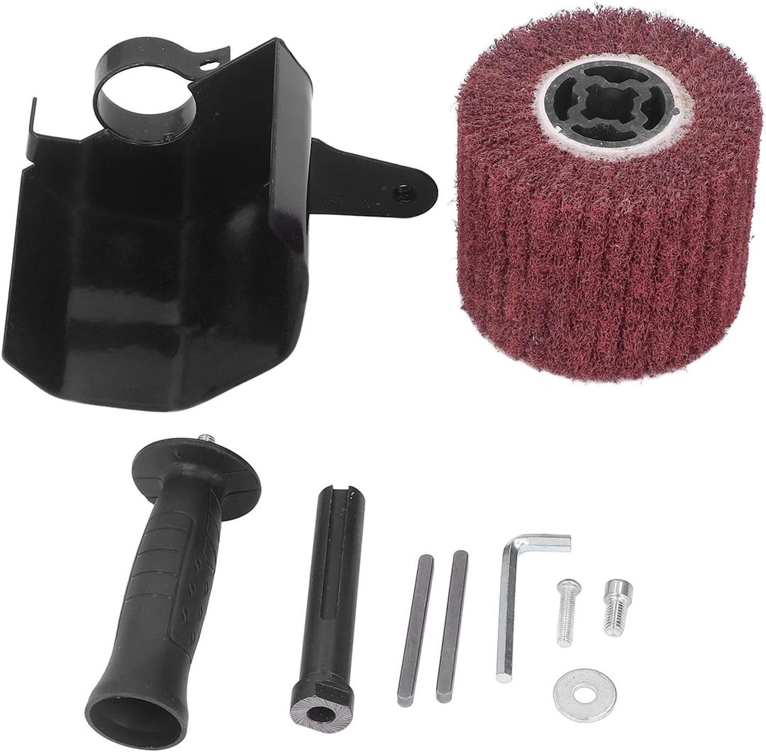 Metal Burnishing Machine, Burnishing Polishing Machine Kit Angle Grinder Attachment for Wood Metal Grinding M10 With Comfortable Handle