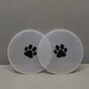 IMPRESA Silicone Dog Bowl Covers - Airtight & Watertight Lids for Dog Bowls - Dishwasher-Safe Silicone Lid - 8-Inch, White & Black, Pack of 2