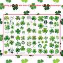 St Patricks Day Shirt Women Short Sleeve Summer T-Shirts Set,Clover Tee Costume Accessories,Irish Shirts for Girl (White), Size Small