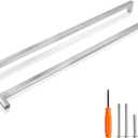 Cabinet Pulls Brushed Nickel Cabinet Handles Square Drawer Pulls, 10 Pack 18 Inch Stainless Steel Kitchen Door Cupboard Cabinet Handles, Cabinet Hardware Drawer Handles, 458mm Hole Centers