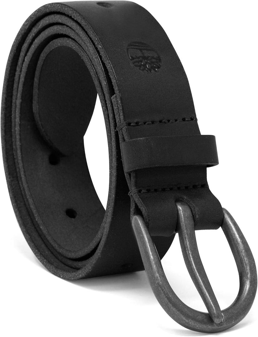Timberland Women's Casual Leather Belt for Jeans (Small (30-36), Black (Oval))