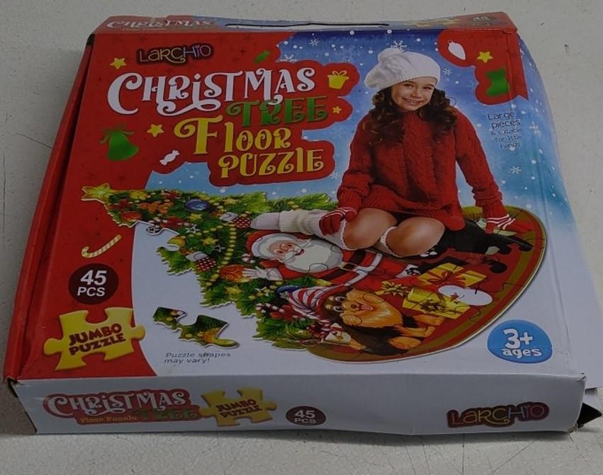 Christmas Gifts For  Christmas Floor Puzzle for Kids Ages 3-5 & 4-8, 45 Piece Blue Cardboard Jigsaw Puzzles for Kids, Learning Educational Toys Birthday, for 3 4 5 6 Year Old Girls & Boys
