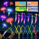 27 PCS LED Flying Toys Valentines Day Cards for Kids School Valentine Cards for Kids Classroom Exchange Gifts for Toddler Boys Girls Glow Helicopter Slingshot Bulk Goodie Bags Stuffers Party Favors