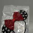A Miaow Pearl Circular Beads Headband Colorful Velvet Bow Hairband Women Hair Accessories Costume Birthday Halloween Party Decoration (Black and Red, One size)