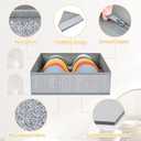 DIMJ Drawer Organizers Cloths, Closet Underwear Organizer, 15 Packs Foldable Closet Organizers, Sock Drawer Organizer, Fabric Dresser Drawer Dividers for Clothes Underwear Bras Socks