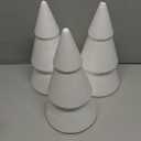 Operitacx 3pcs Foam Cones for Crafts, 9. 8inch Christmas Tree Polystyrene Cone Foam Craft Supplies, for DIY Home Craft-Project, Christmas Tree, Table Centerpiece