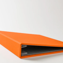 Orange Photo Album, 5x6.5 inches, Black Inside, 48 pages