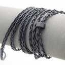 Yongse 2PIN/MMCX/TFZ/QDC IEM Headphone Replacement Cable, 6N OCC 4ft Upgraded Stereo 3.5/4.4mm Balanced Jack, Silver Plated 8 Strand Earphone Earbuds Audio Extension Cord - QDC 3.5mm with Mic