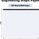 BESARME Large Engineering Graph Paper 22" x 17", 100 Sheets/200 Pages Large Graph Paper Pad Engineering Papers Drafting Papers for Engineer Architect Designer Mathematician Draftsman