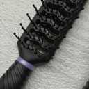 5 Pcs Hair Combs Set Professional Salon Hair Cutting Brushes Sets Salon Hairdressing Styling Tool Mirror And Holder Stand Set Dressing Comb Kits for Women and Men,Purple