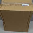 LAIMEQAY 2.4 Gallon Hanging Trash Can - Small Under Sink Trash Can with Lid, Wall Mounted Garbage Bin for Kitchen & Bathroom Cupboard, Odor-Control, Extended Clamping Ring, White (2.44"L x 5.82"W x 10.47"H)