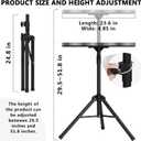 ikare Stainless Steel Braiding Rack - Height Adjustable Hair Extension Holder, Braiding Rack Stand Tripod, Foldable Hair Tray