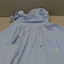 SHENHE Girl's Smocked Ruched A Line Swing Dress Layered Tie Shoulder Flowy Cami Short Dress (Blue)