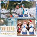 Moinchore 12 Pcs Christmas Nativity Basket for Gifts Empty 9.8x6.5'' Jesus Holy Night Market Tray Cardboard Basket with Bows, Plastic Bags, Twist Ties, Empty to Fill for Religious Christian Party (Dark Blue)