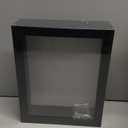 Muzilife 8x10 Shadow Box Picture Frame - 2.16" Interior Deep Wood & Glass Display Case Ready to Hang Memory Box Baby Sports Memorabilia, Wedding, Tickets, and Photos, Black