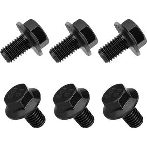 6pcs 2307304 Torque Converter Bolts, Premium Carbon Steel Trans Transmission Bolts Compatible with 4L60E 4L65E 4L70E 4L80E 700R4 200-4R 3L80 4T60E 4T65E Transmission for Repair & Rebuild