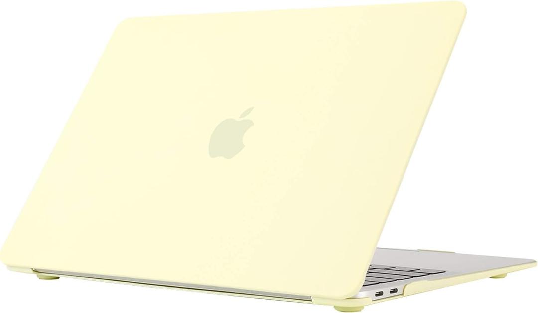 Se7enline Compatible with MacBook Air 13 Inch Case 2018/2019/2020/2021/2022/2023/2024 A1932/A2337/A2179 Smooth Frosted Hard Shell Case Cover for Mac Air 13-Inch Retina Display Touch ID, Mellow Yellow