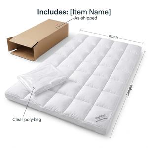 450g Mattress Toppers (White, King)