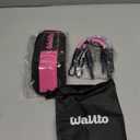 WALITO Ankle Resistance Bands with Cuffs, Exercise Bands for Legs and Butt, Booty Workout Equipment for Kickbacks and Hip Fitness Training (Black pink)